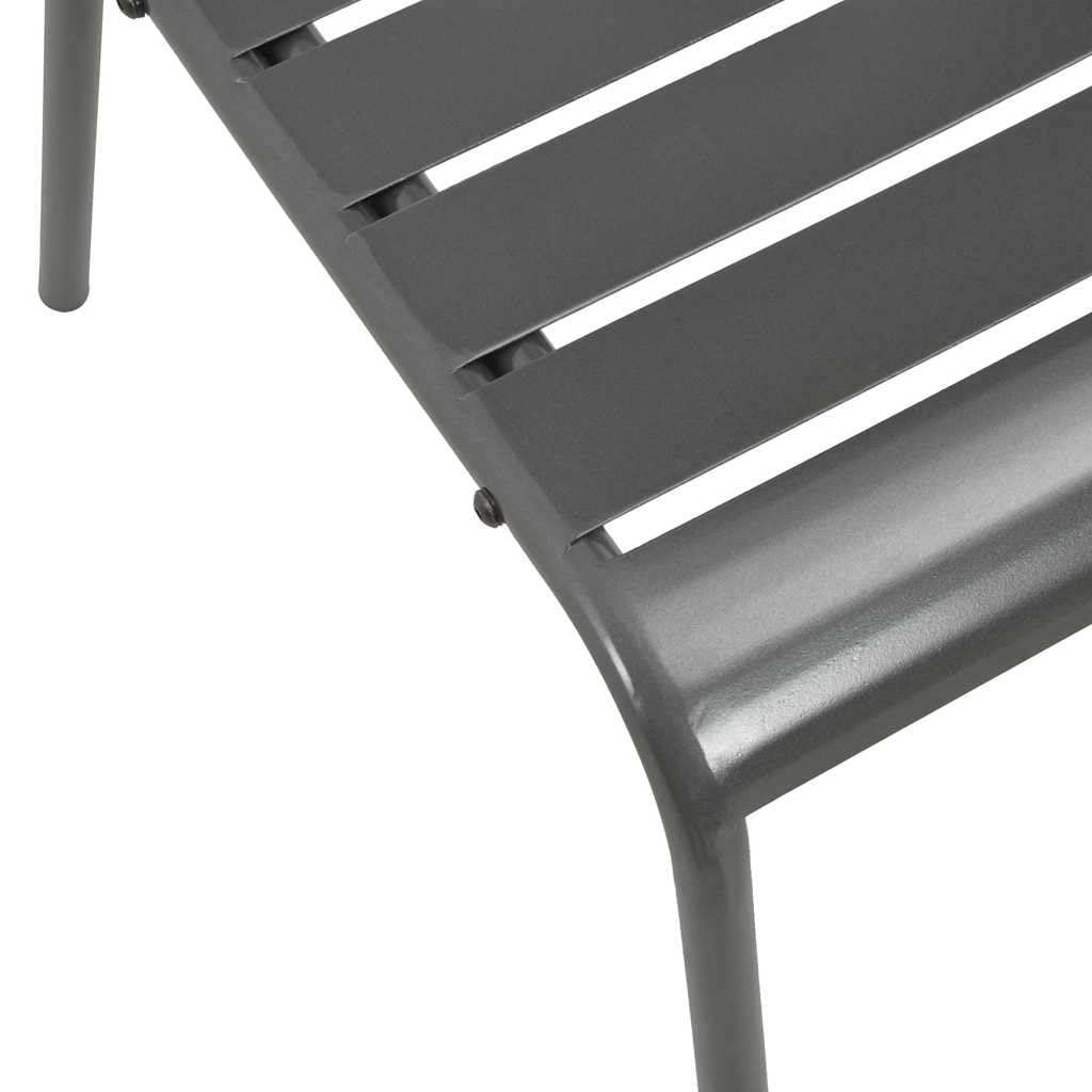 Stackable Steel Grey Patio Chairs Set of 2 R290891
