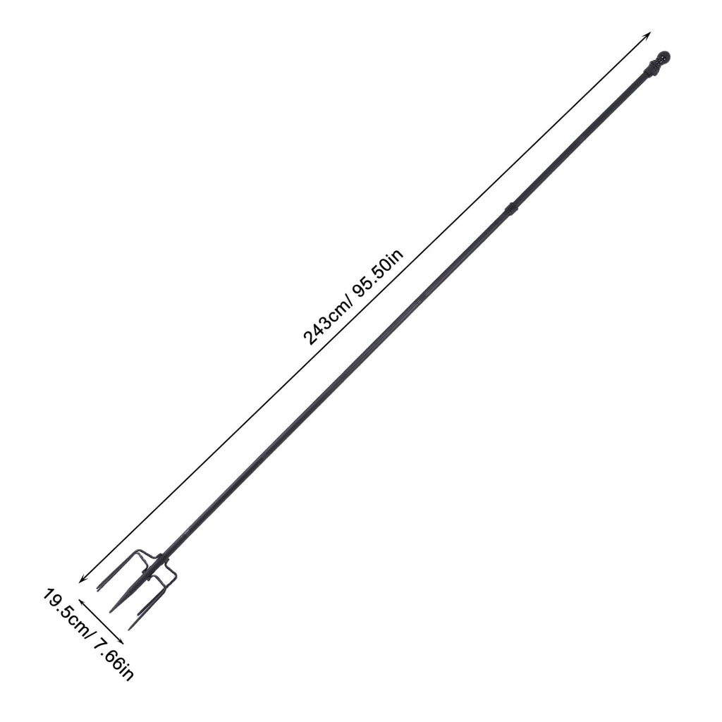 Stainless Steel In Ground Flag Pole with 5 Prongs Base A570424