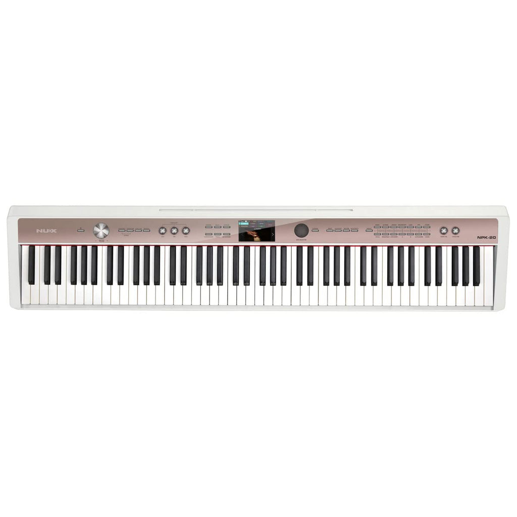 White 88-Key Portable Digital Piano X3853
