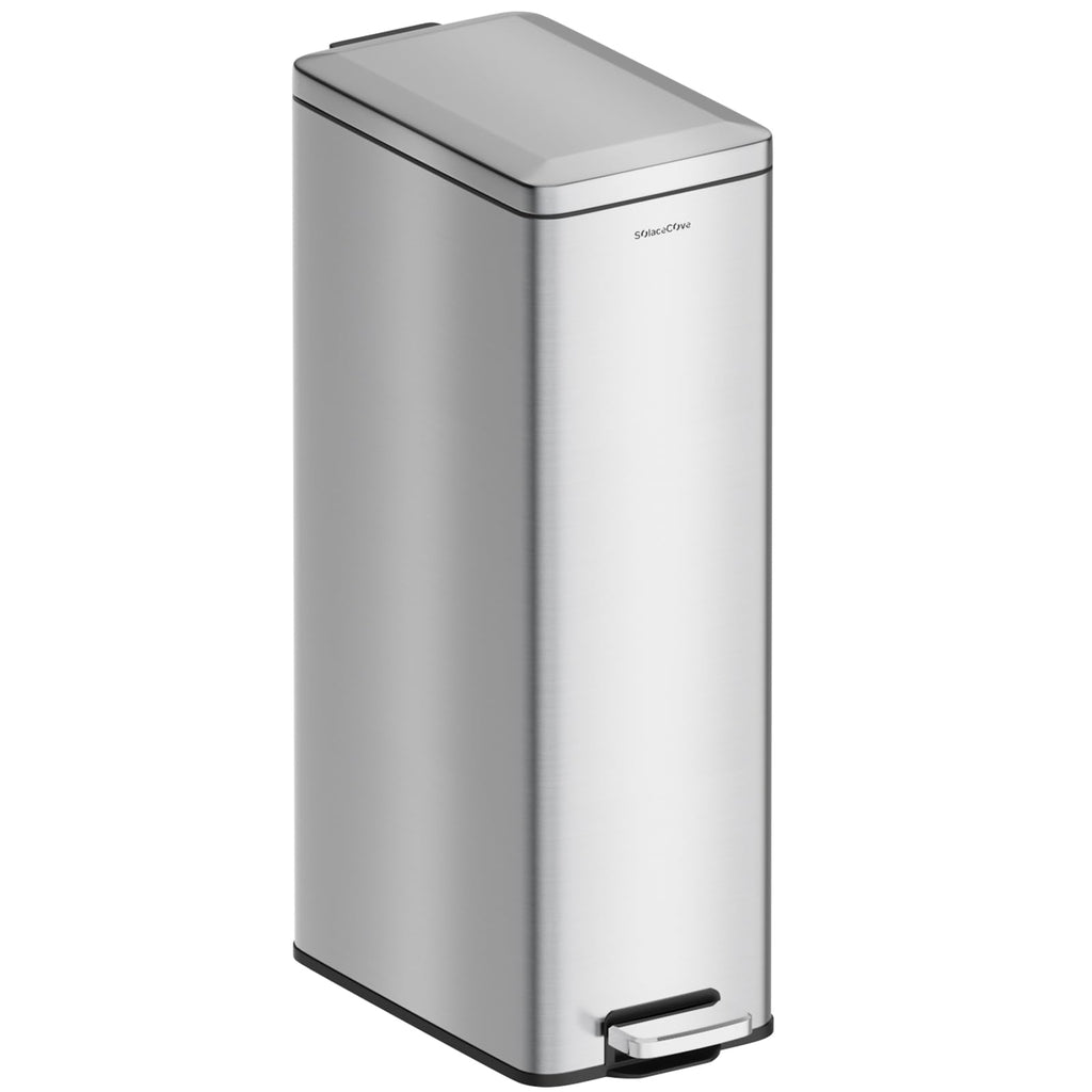 8 Gallon Stainless Steel Trash Can with Soft Close Lid E919