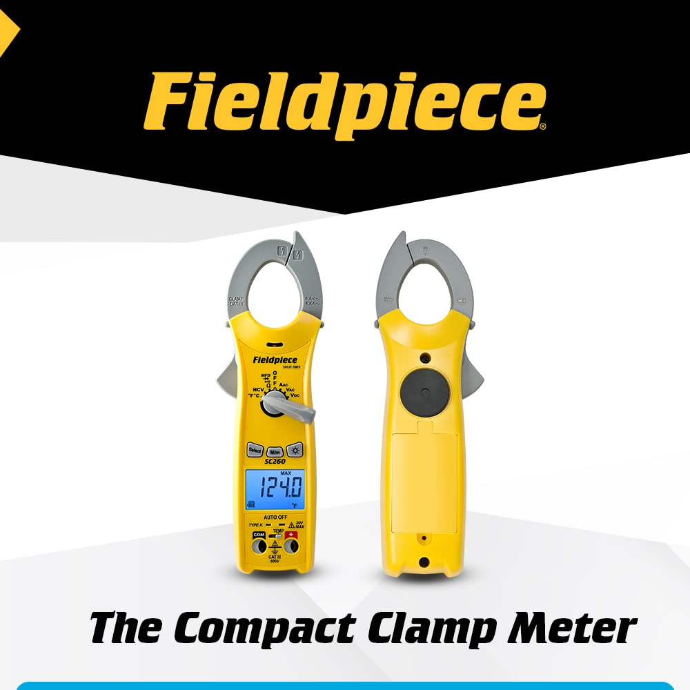 Compact HVACR Clamp Multimeter with Temperature, Capacitance & Backlight F358