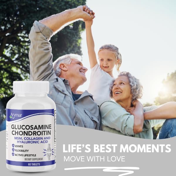 Glucosamine, Chondroitin, MSM, Collagen & Hyaluronic Acid Supplement 60 Tablets H5807