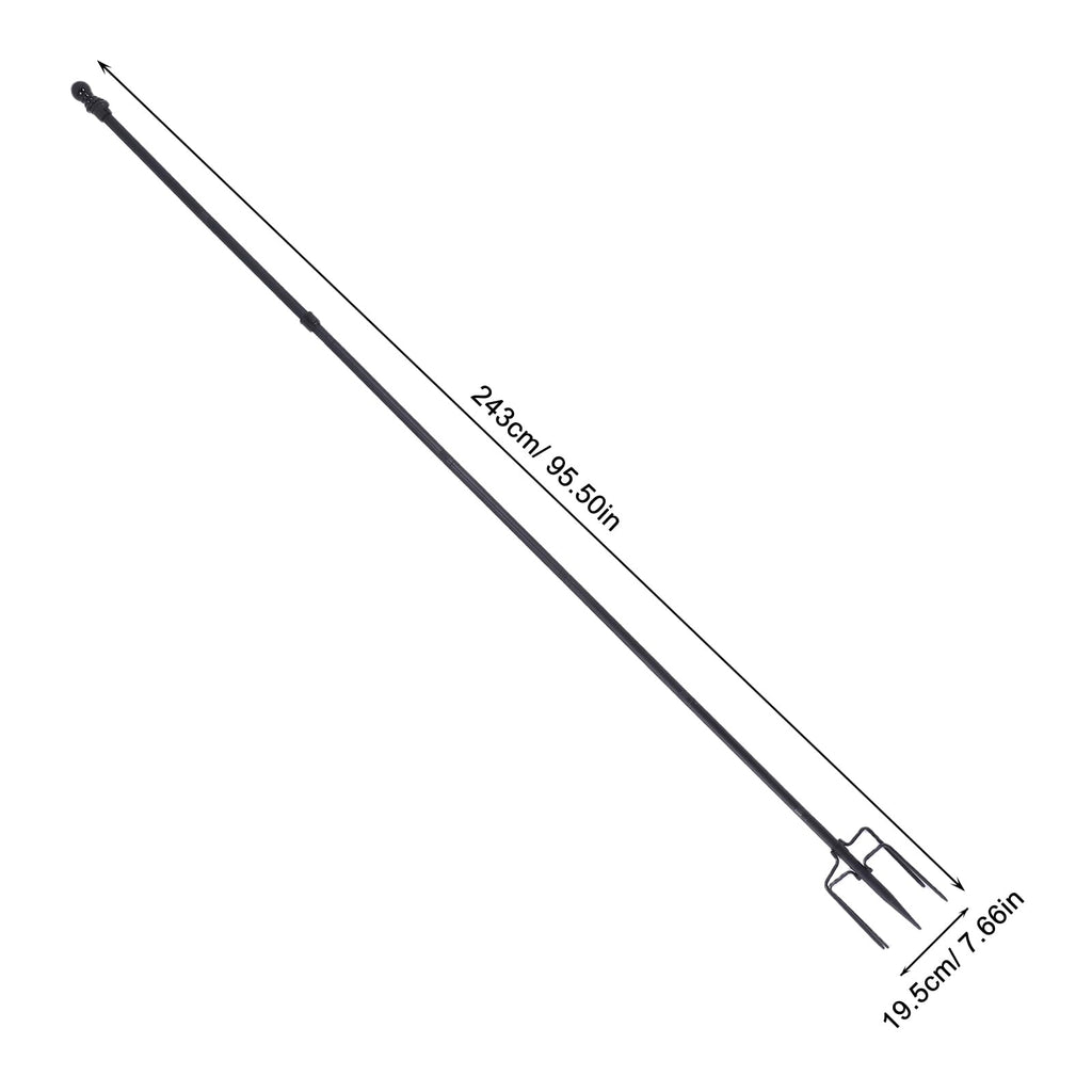 Stainless Steel In Ground Flag Pole with 5 Prongs Base A570424