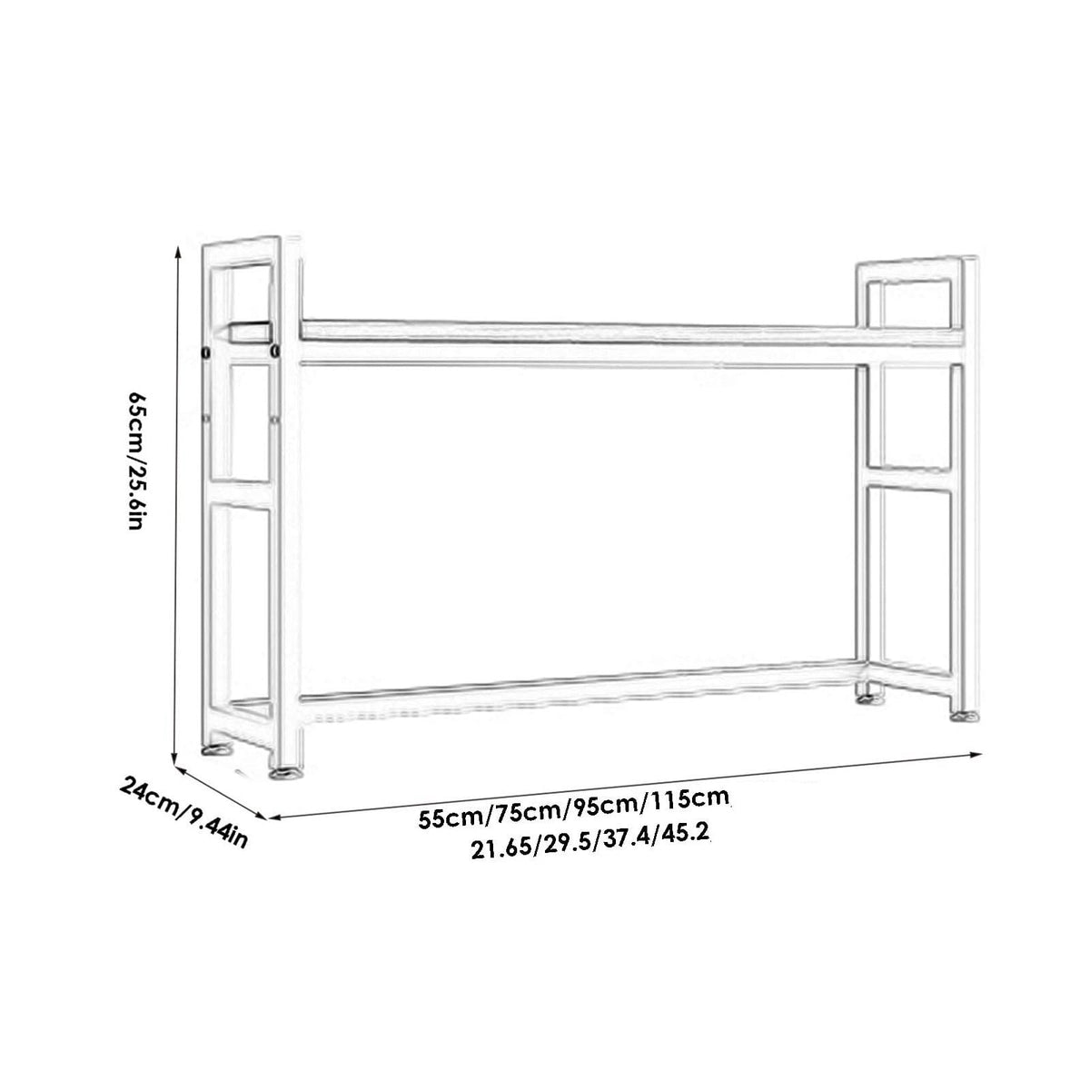 White Wood and Metal Desktop Bookcase I779