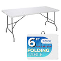 6 Ft White Portable Folding Plastic Dining Table C9361
