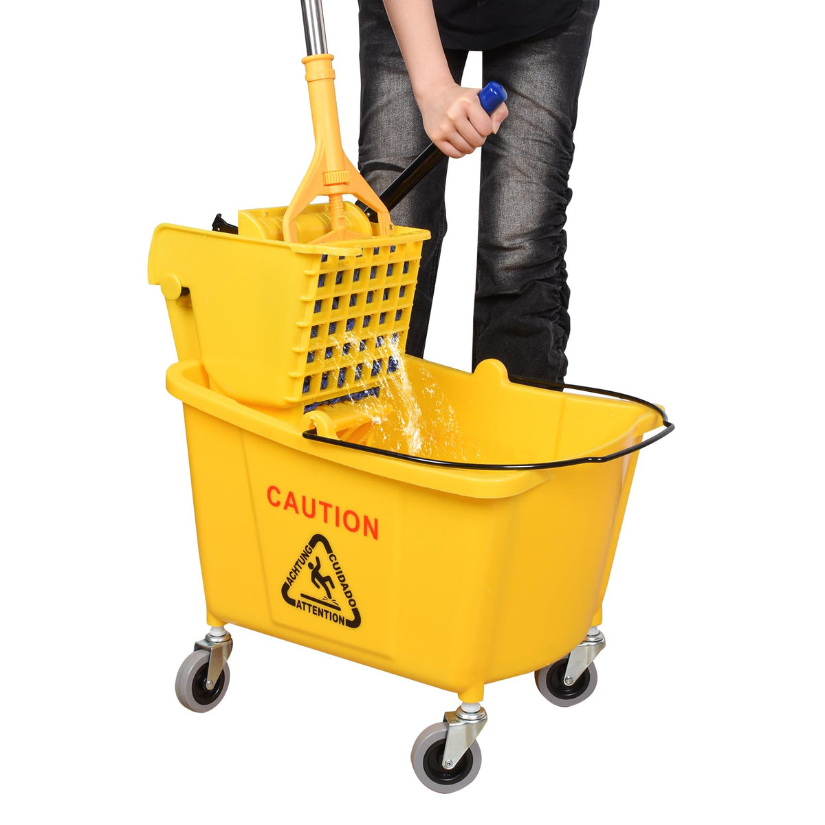 Commercial Mop Bucket on Wheels, 35-Quart V139547