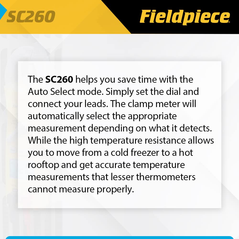 Compact HVACR Clamp Multimeter with Temperature, Capacitance & Backlight F358