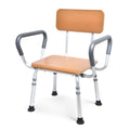 Height Adjustable Shower Chair with Arms and Back E643