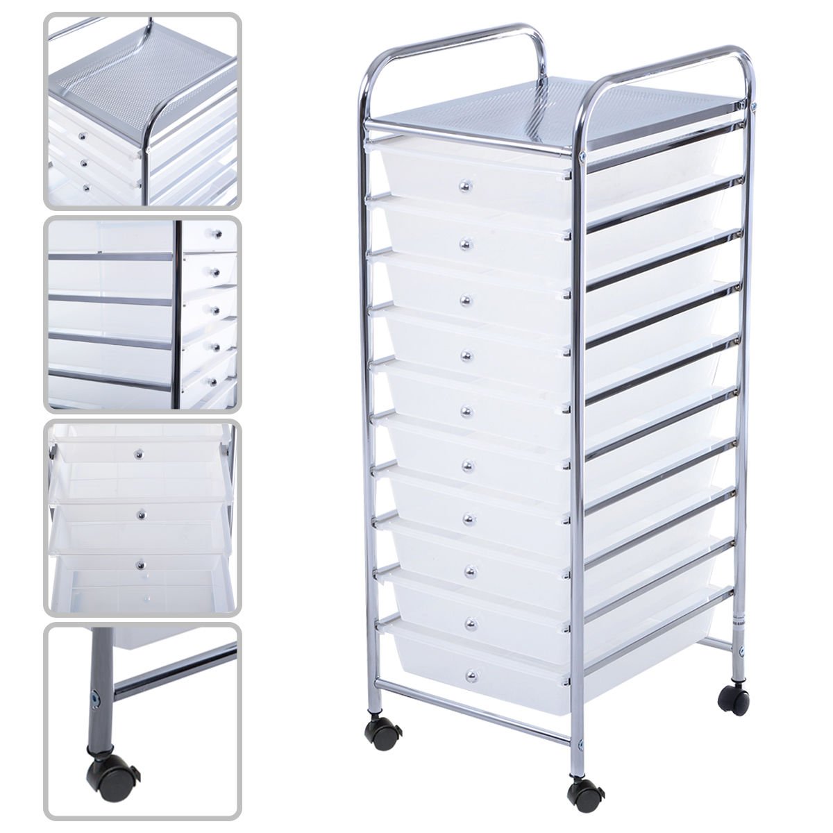 10 Drawer Rolling Storage Cart O880