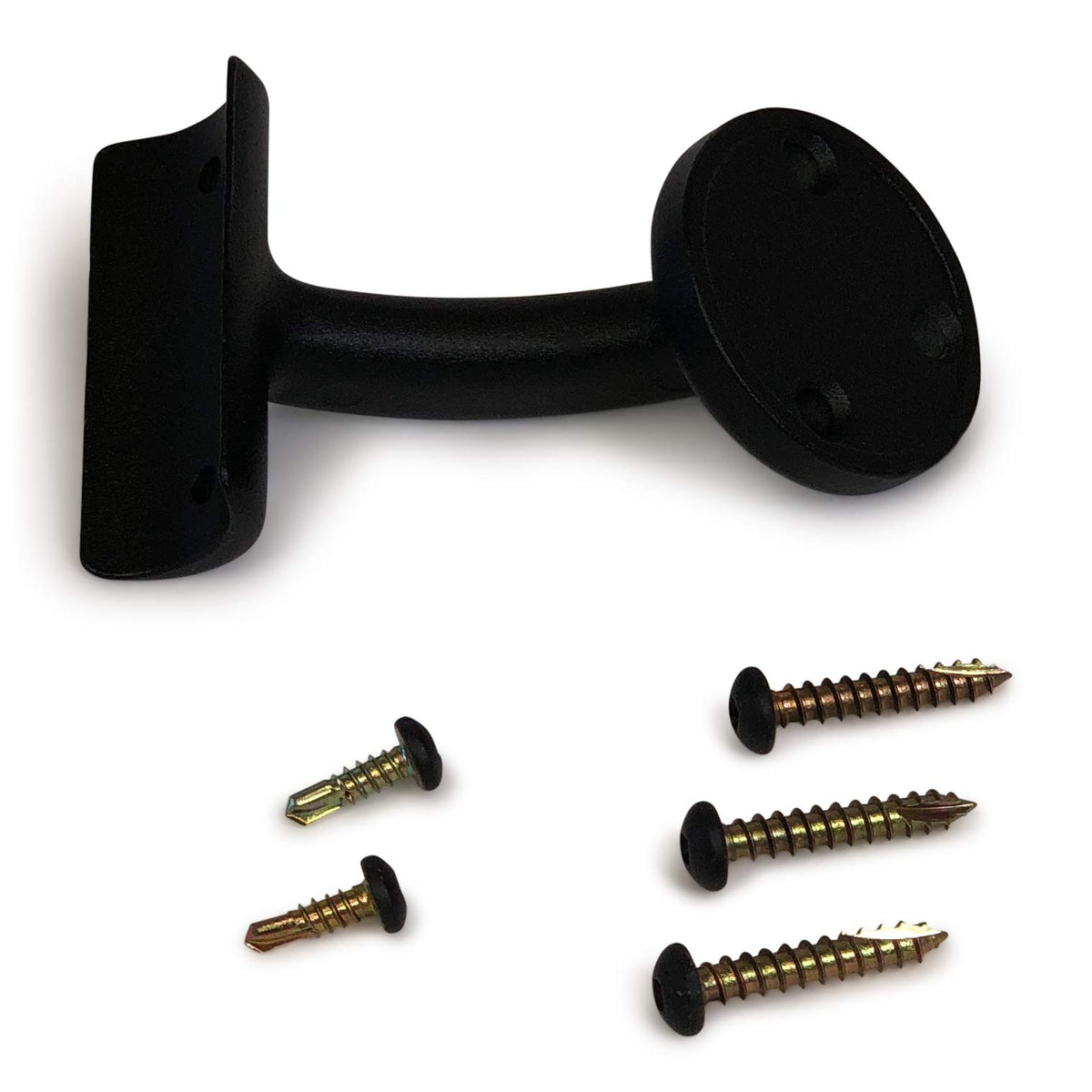 6' Texture Black Handrail Section with Returns G894843