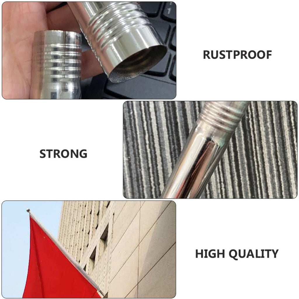 2pcs Stainless Steel Flag Pole Set 1.5m Rustproof H358