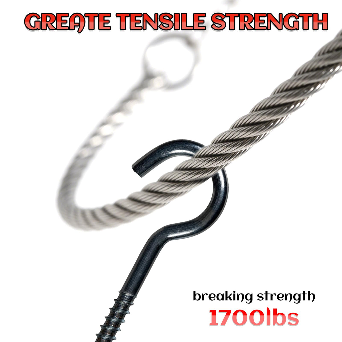 1/8 Inch Stainless Steel Cable 100FT 7x7 Strand Core J70756