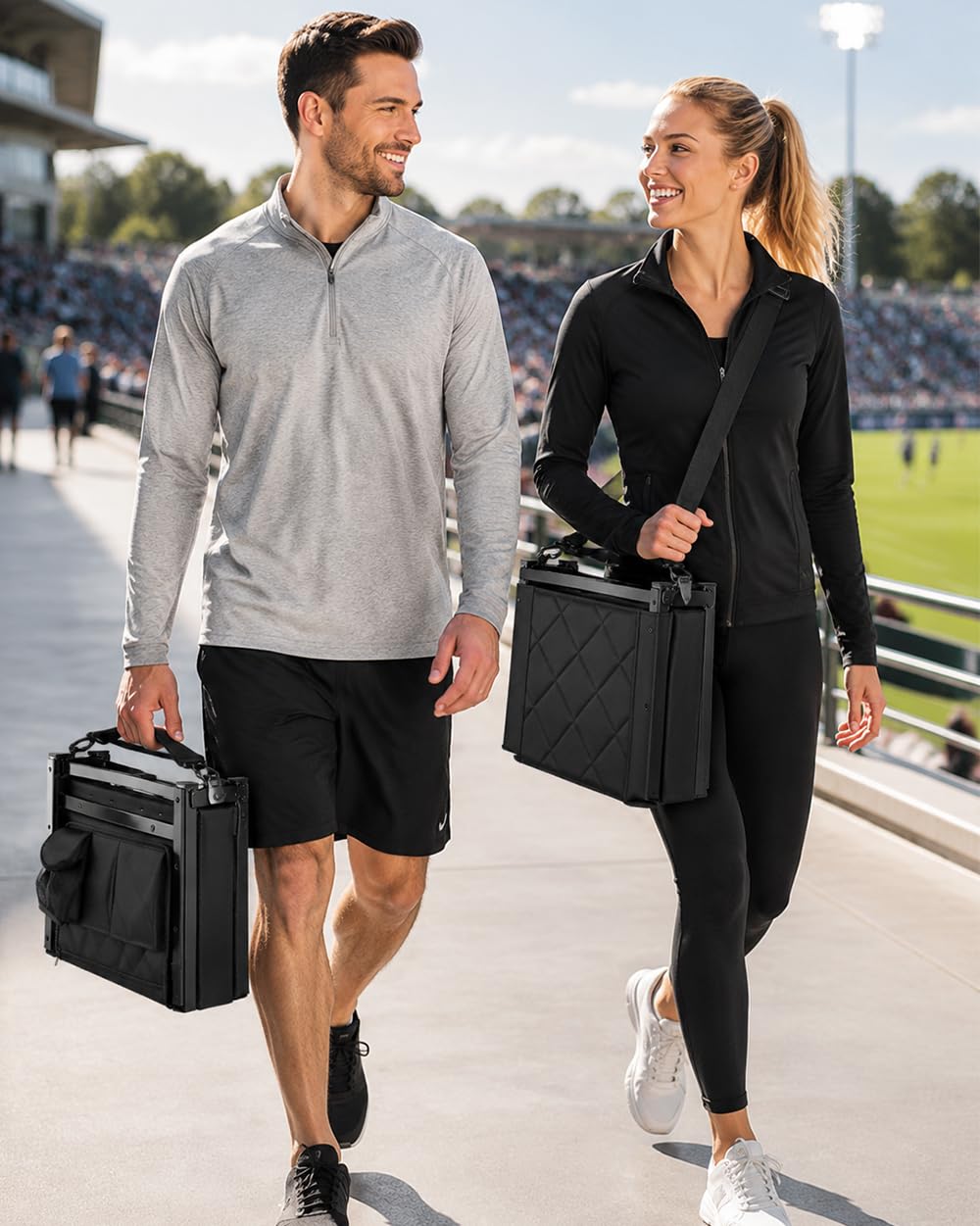 Stadium Seat with Back Support Black C94142