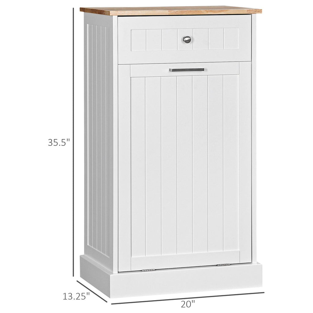 White Double Tilt-Out Trash & Recycling Cabinet W67228