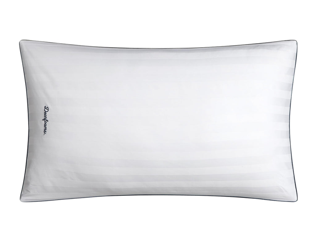 Set of 2 King Size Cotton Stripe Down Alternative Bed Pillows K204132