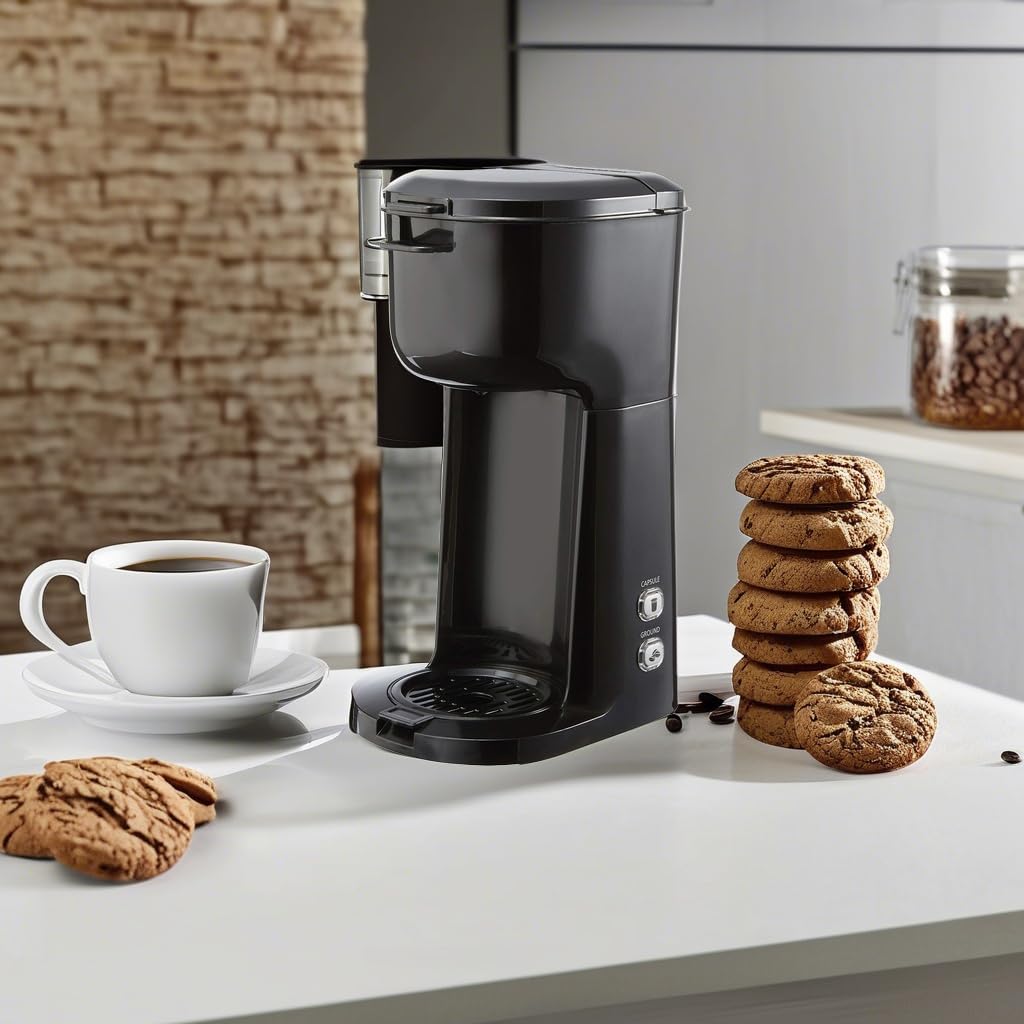 Single Serve Dual Brew Coffee, Black P188