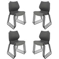Stacking Chairs with Metal Legs Set of 12, Grey B458674