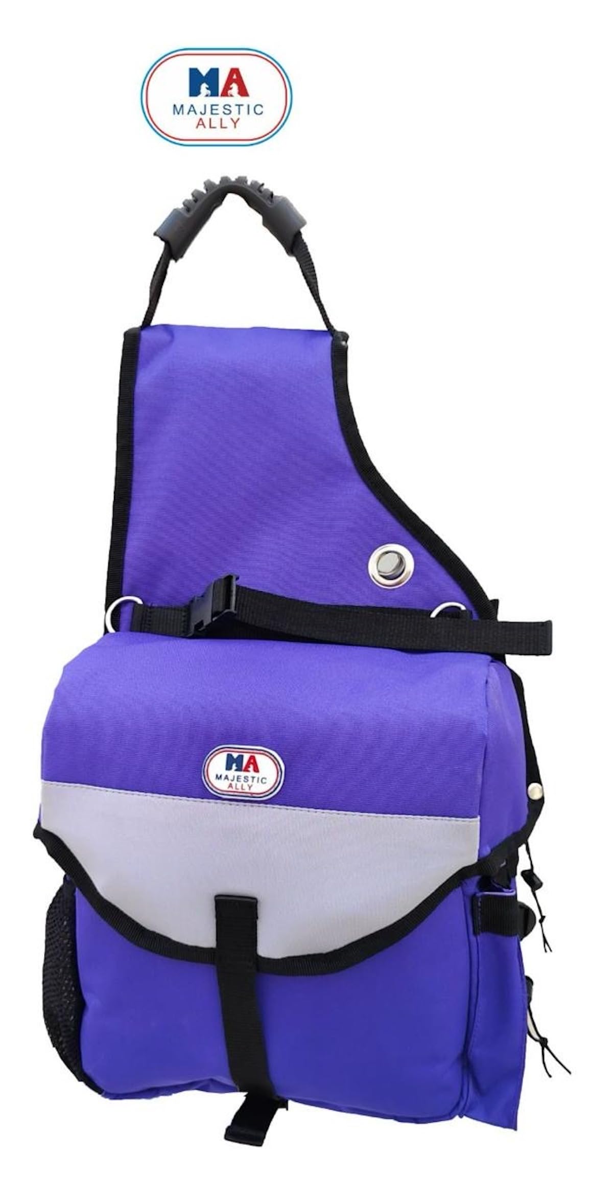 Nylon Insulated Leakproof Reflective Padded Purple Saddle Bag C309115