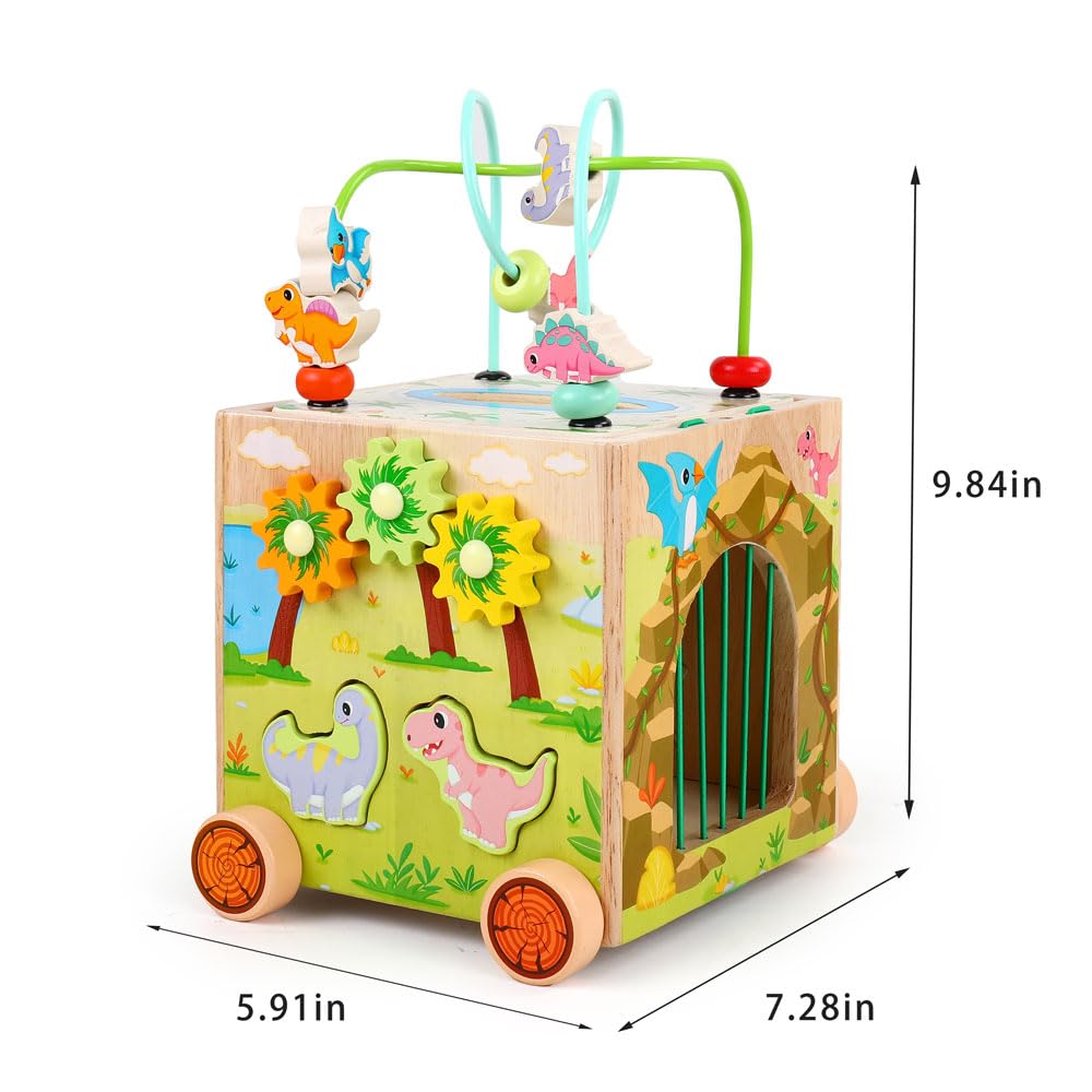 Montessori Wooden Activity Cube Toys G317