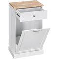 White Double Tilt-Out Trash & Recycling Cabinet W67228