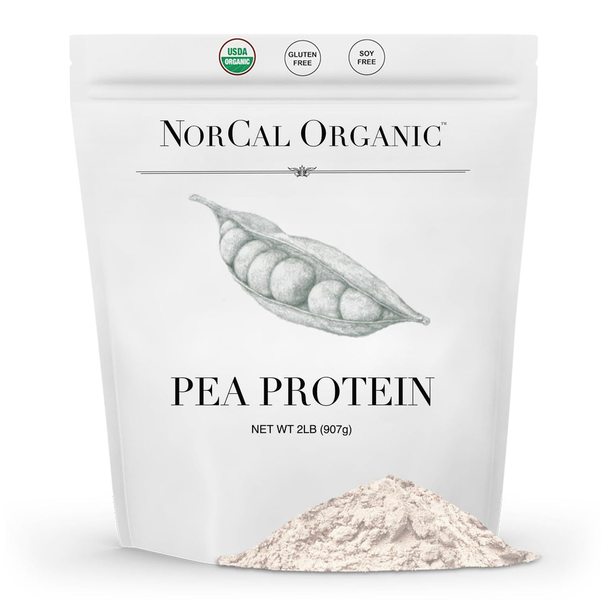 Organic Pea Protein Isolate, Unflavored, Vegan, 2 lb F585694