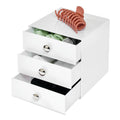 3-Drawer Plastic Vanity Organizer Set White Y418842