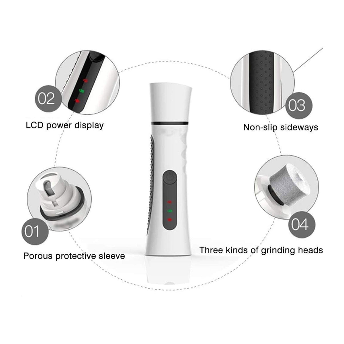 2-Speed Electric Rechargeable Pet Nail Grinder Q7972