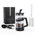 Mini French Press Coffee Maker, 12 oz, Black H864