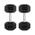 Rubber Coated Hex Dumbbell Set P239