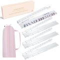 Clear Acrylic 17.5inch Mahjong Racks with Magnetic Pushers, 4 PCS G877428