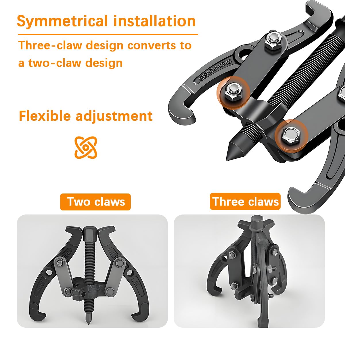6 Inch Inner Bearing Puller with Reversible Jaws R184