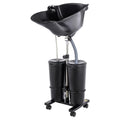 Portable 20L Hair Washing Shampoo Bowl Basin Black Z7989