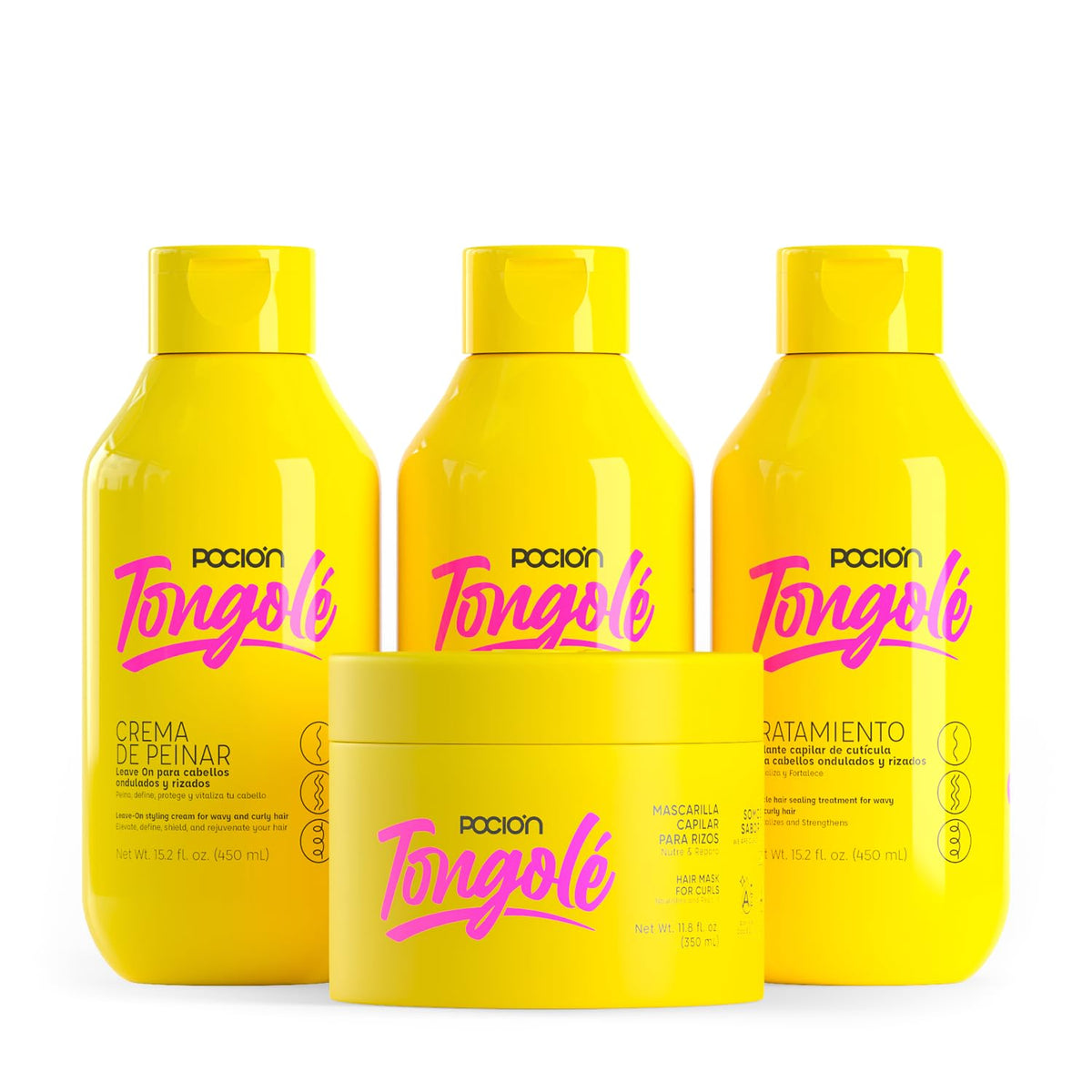 Curly Hair Care Kit - Shampoo, Treatment Conditioner, Leave-In Conditioner & Hair Mask M95293