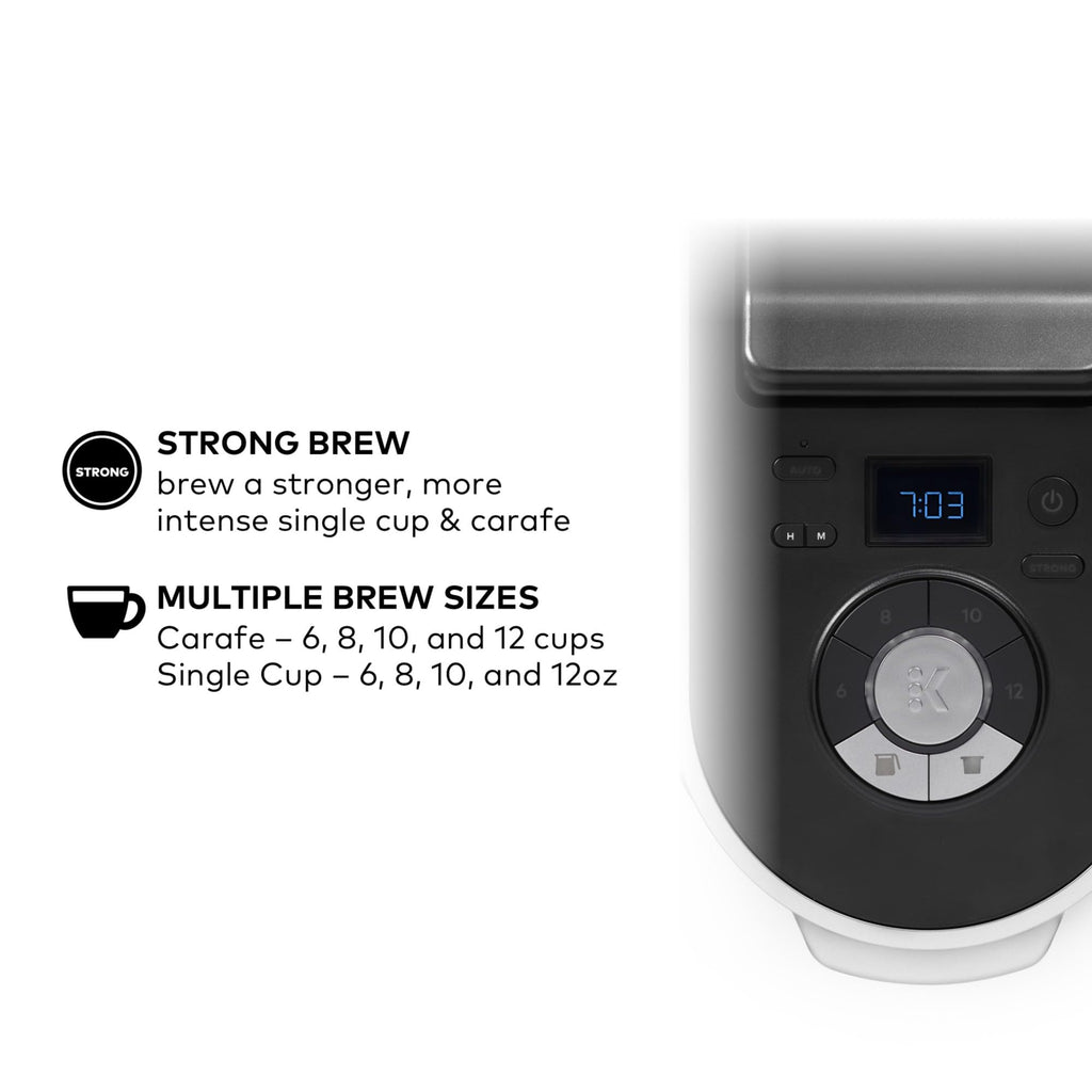 Single Serve & Carafe Coffee Maker, 60oz Removable Reservoir, Black V5737