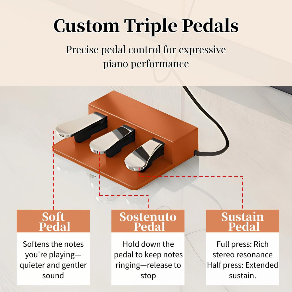 88 Key Weighted Digital Piano with Stand & 3 Pedals I29907