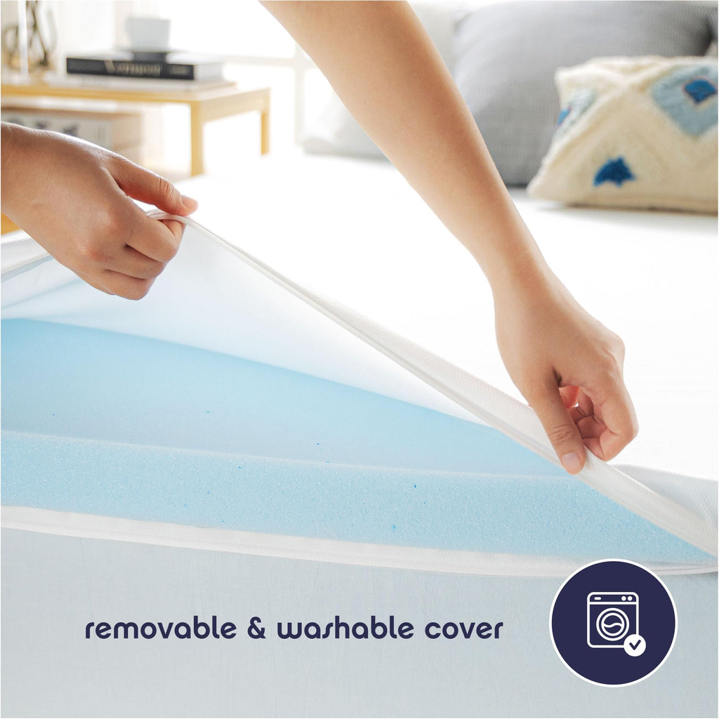 3 Inch Gel Memory Foam Mattress Topper with Cover D4262