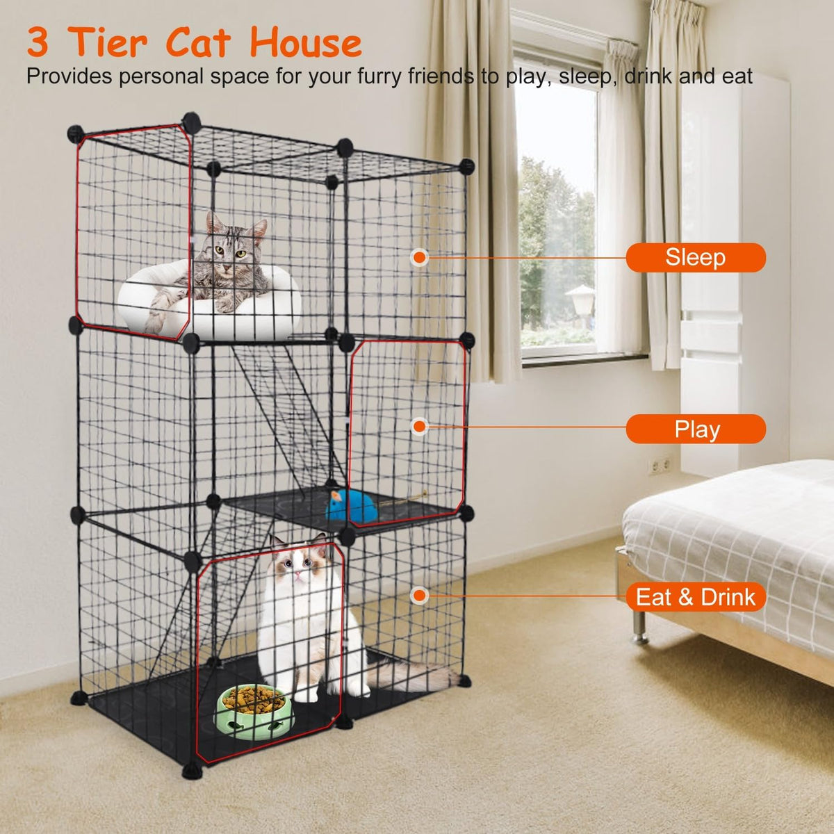 3-Tier Cat Cage L179