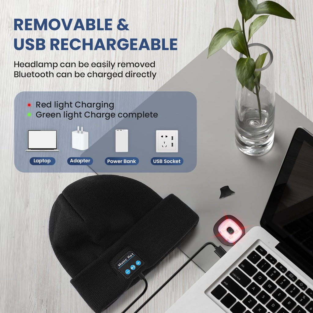 Bluetooth Beanie Hat with Light 2 Pack O84833
