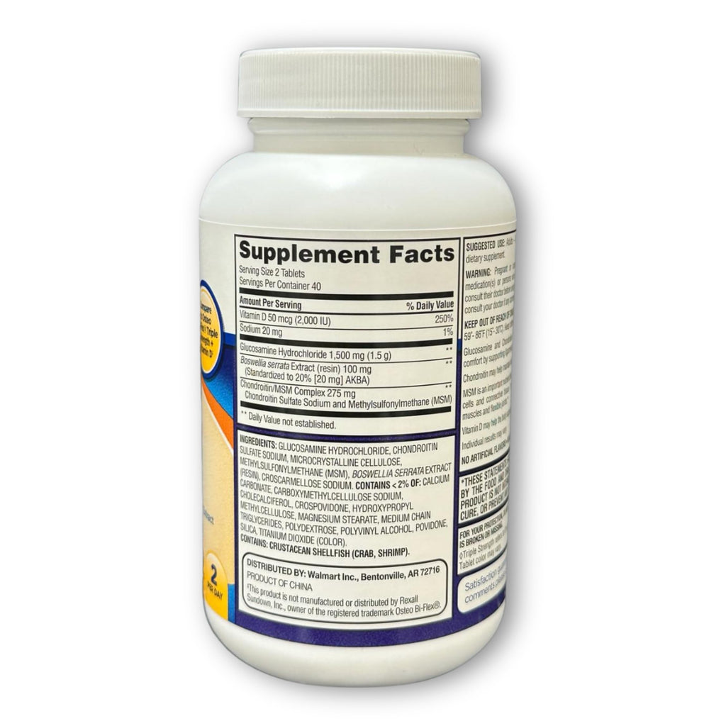 Triple Strength Glucosamine Chondroitin Vitamin D Tablets 80ct X81761