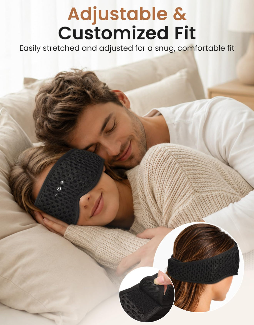 Bluetooth Sleep Mask with Adjustable Speakers P8013