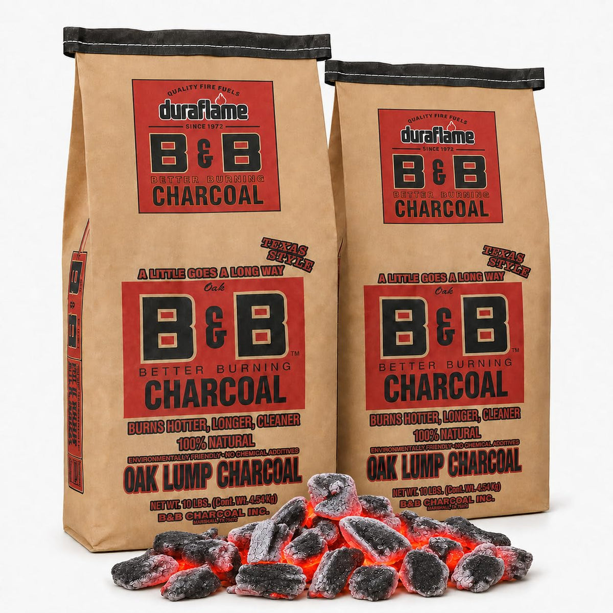 Oak Lump Charcoal 10 lb Bags 2 Pack I403771