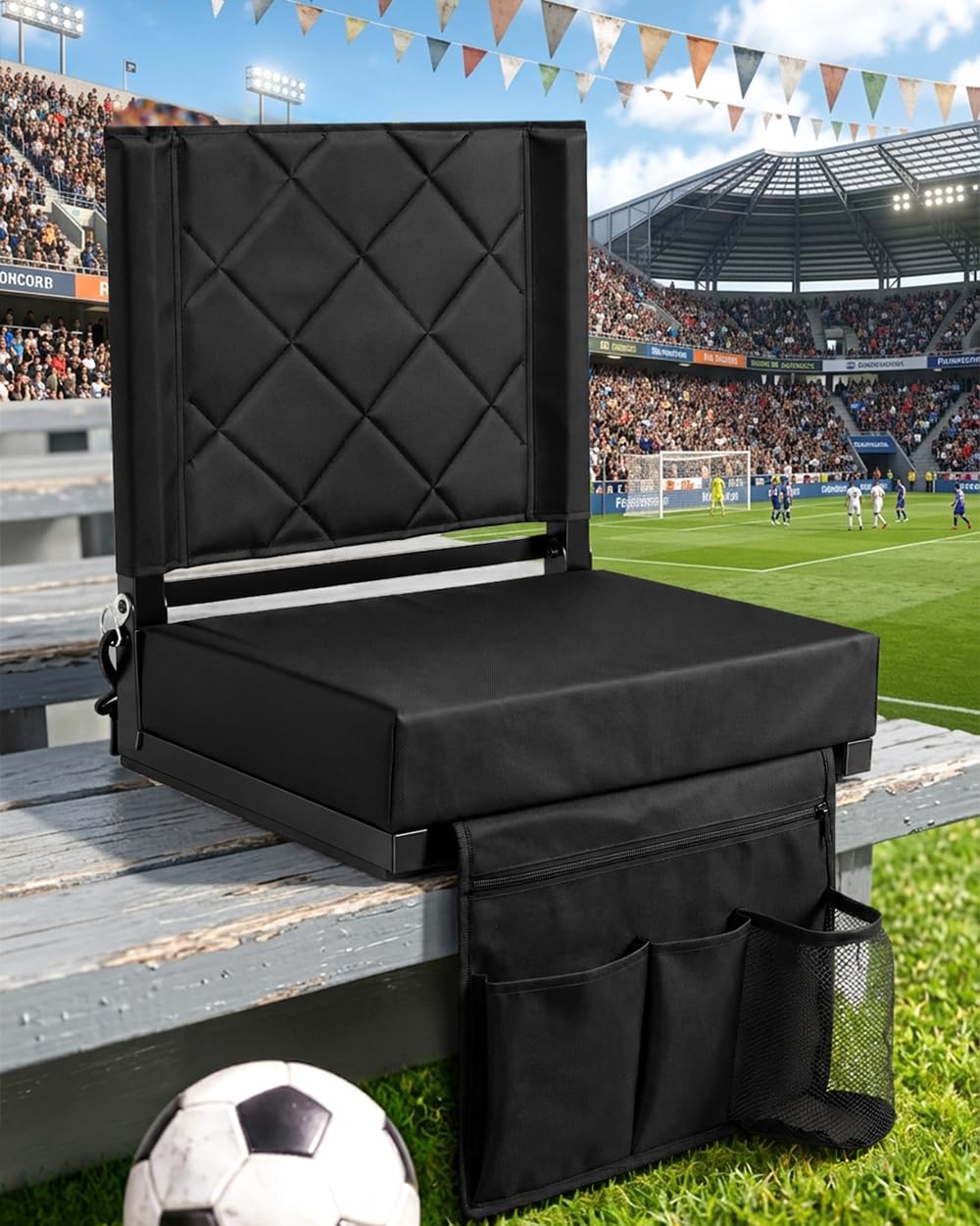 Stadium Seat with Back Support Black C94142