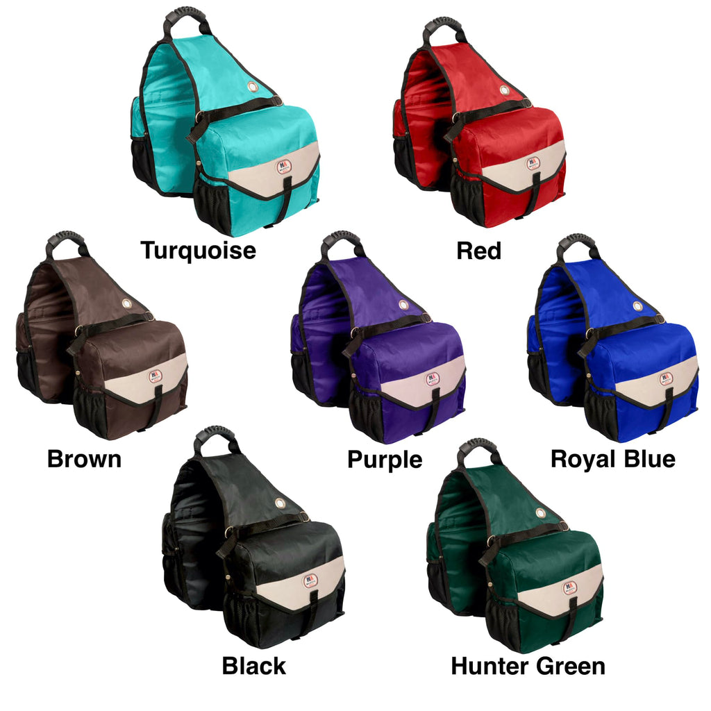Nylon Insulated Leakproof Reflective Padded Purple Saddle Bag C309115