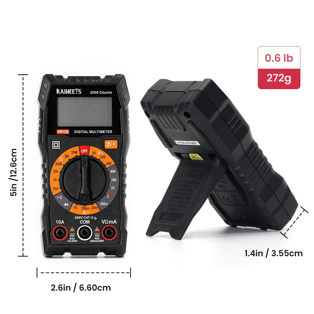 Digital Multimeter Voltmeter with Case U405469