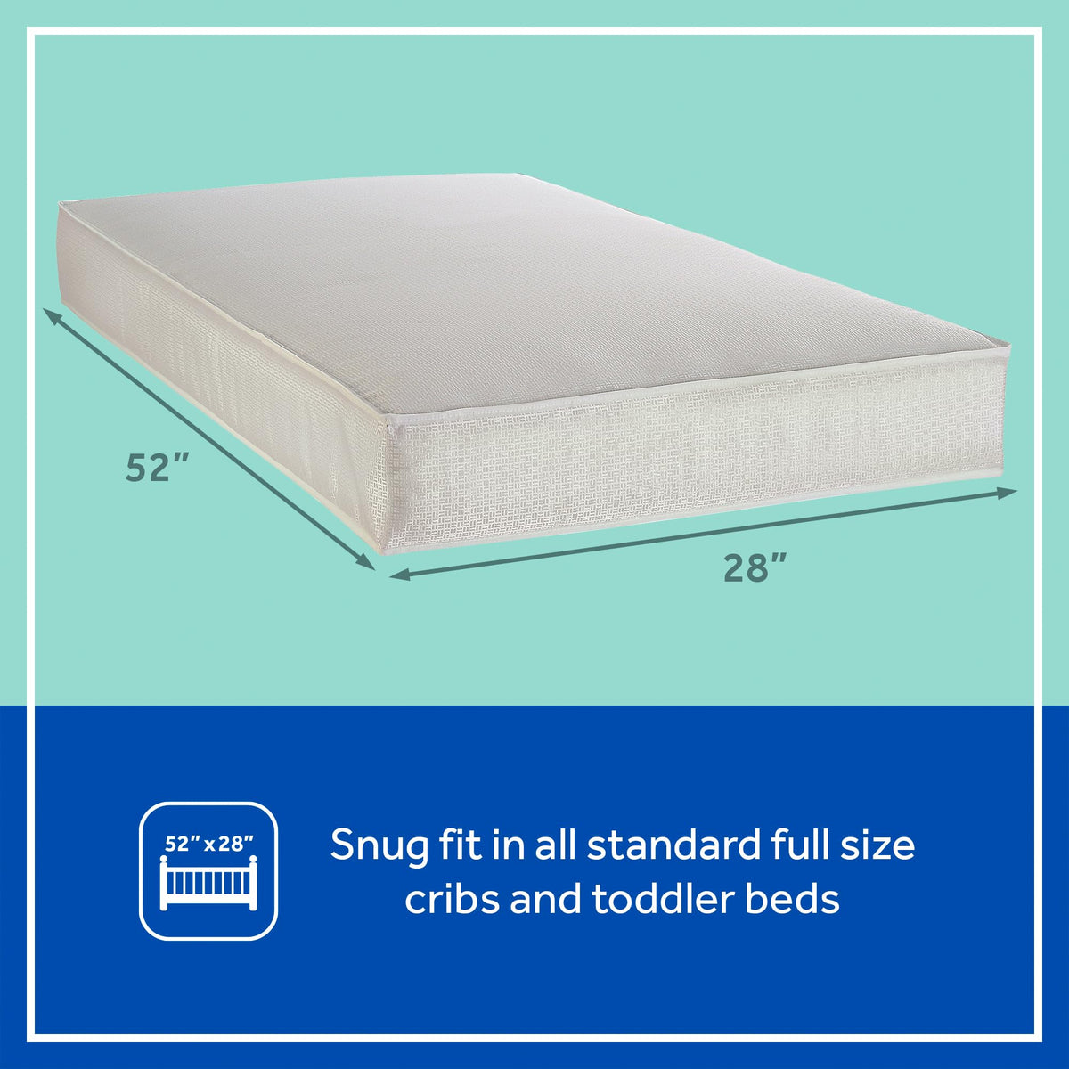 2 Stage Breathable Cooling Foam Cotton Crib Mattress O677477