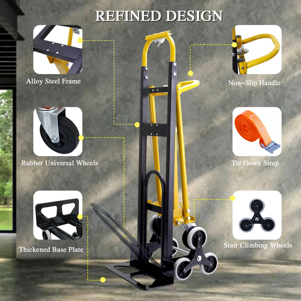 4 in 1 Convertible Hand Truck Dolly Cart with Wheels I72229