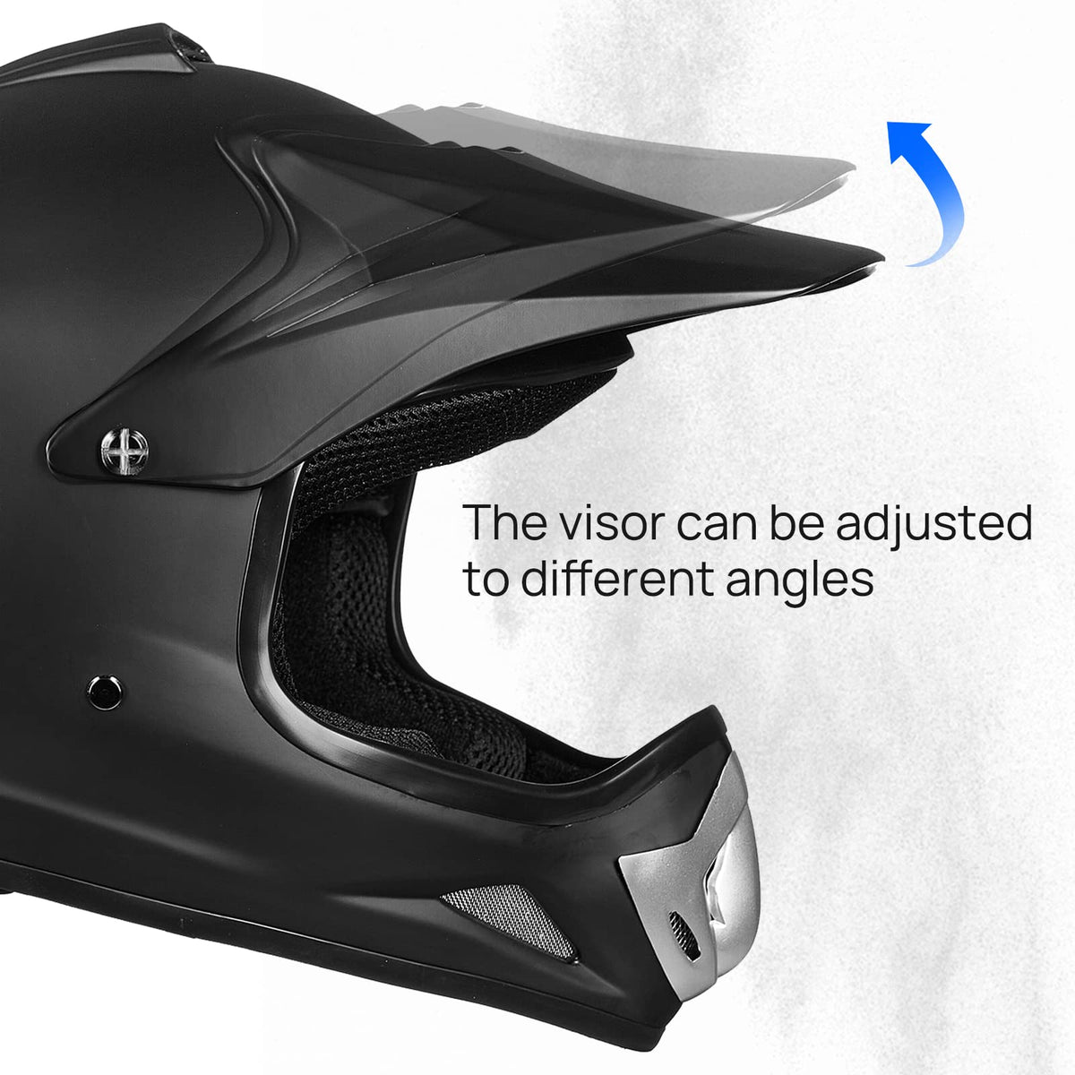 Youth Kids Full Face Motocross Helmet Matte Black Q708672
