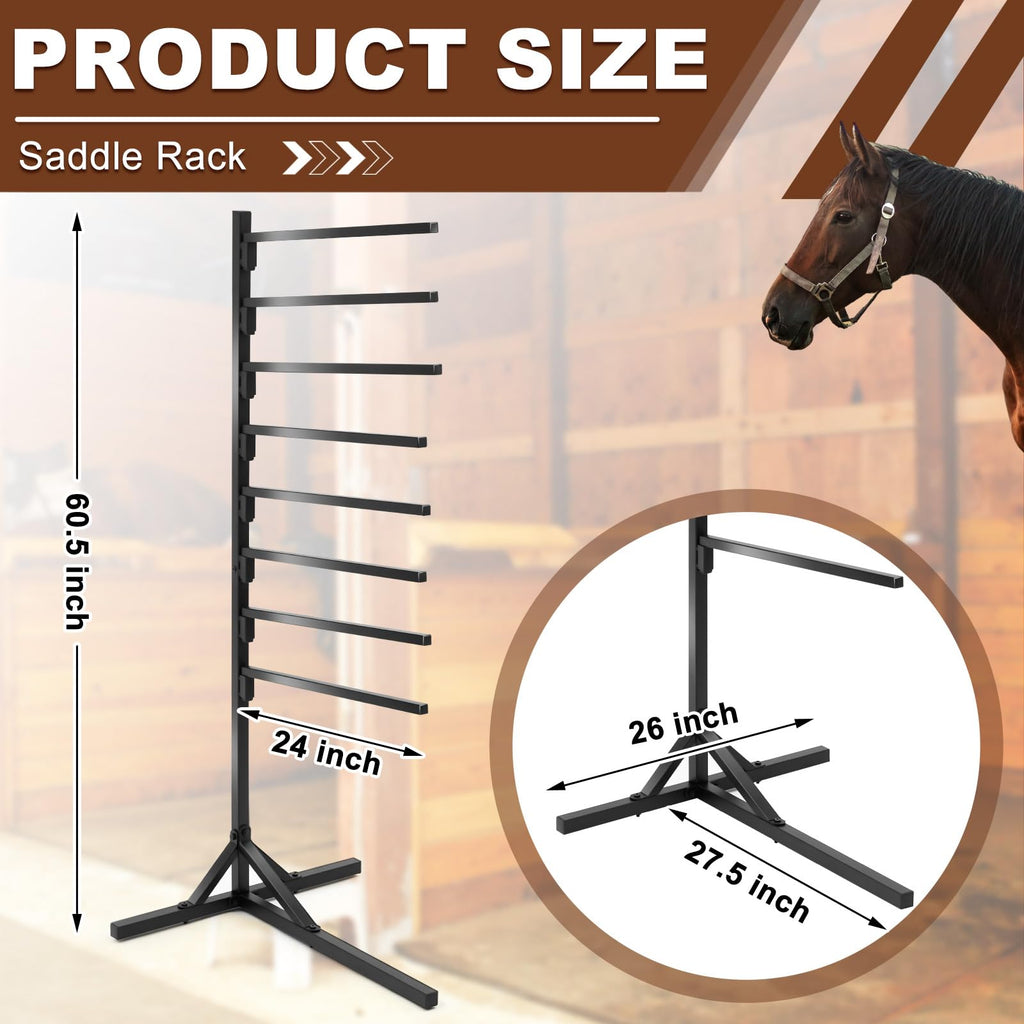 8-Tier Saddle Pad Rack with Stand U668659