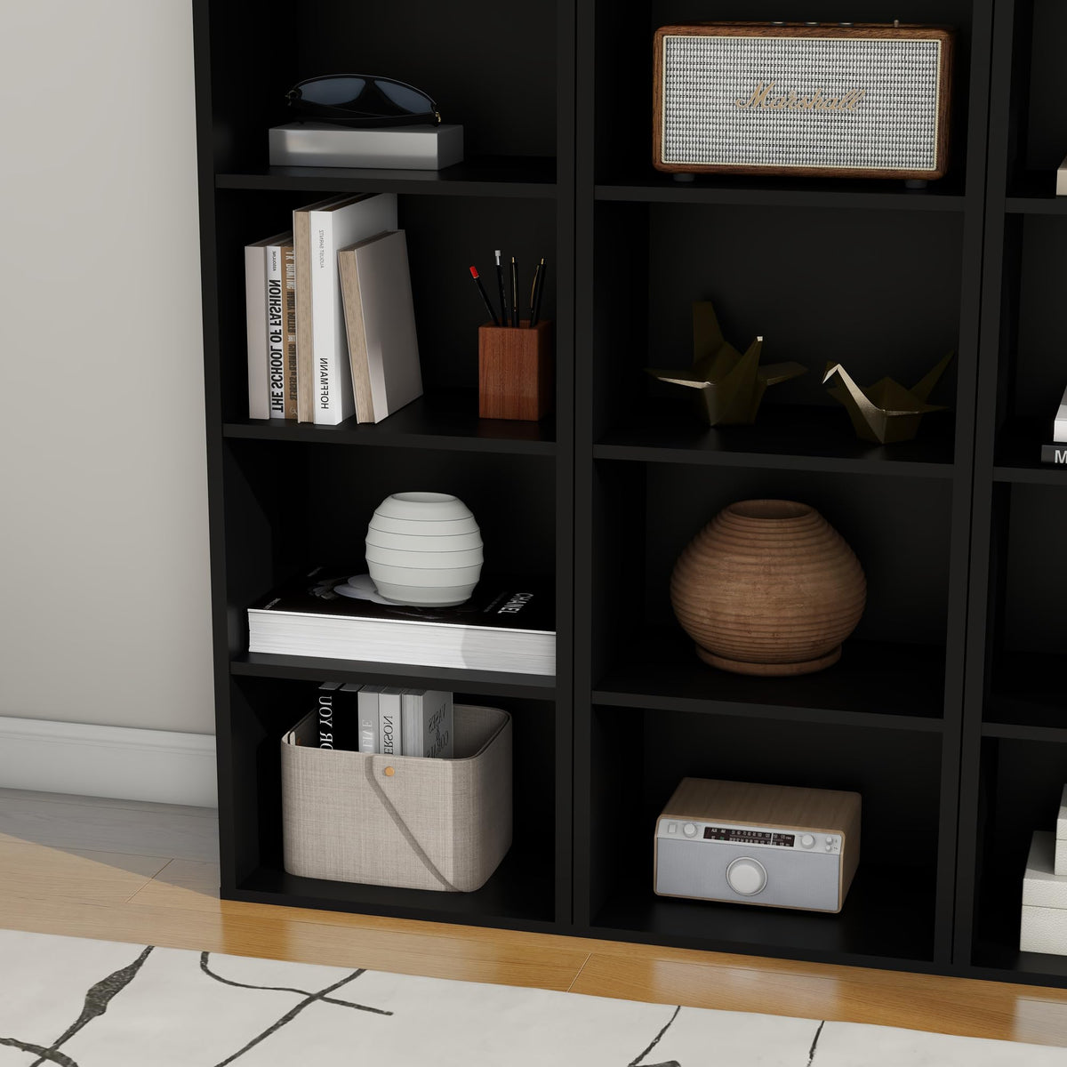 8 Tier Black Storage Shelf Bookcase T79184