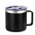 14 oz Insulated Stainless Steel Travel Coffee Mug with Handle and Lid W76726